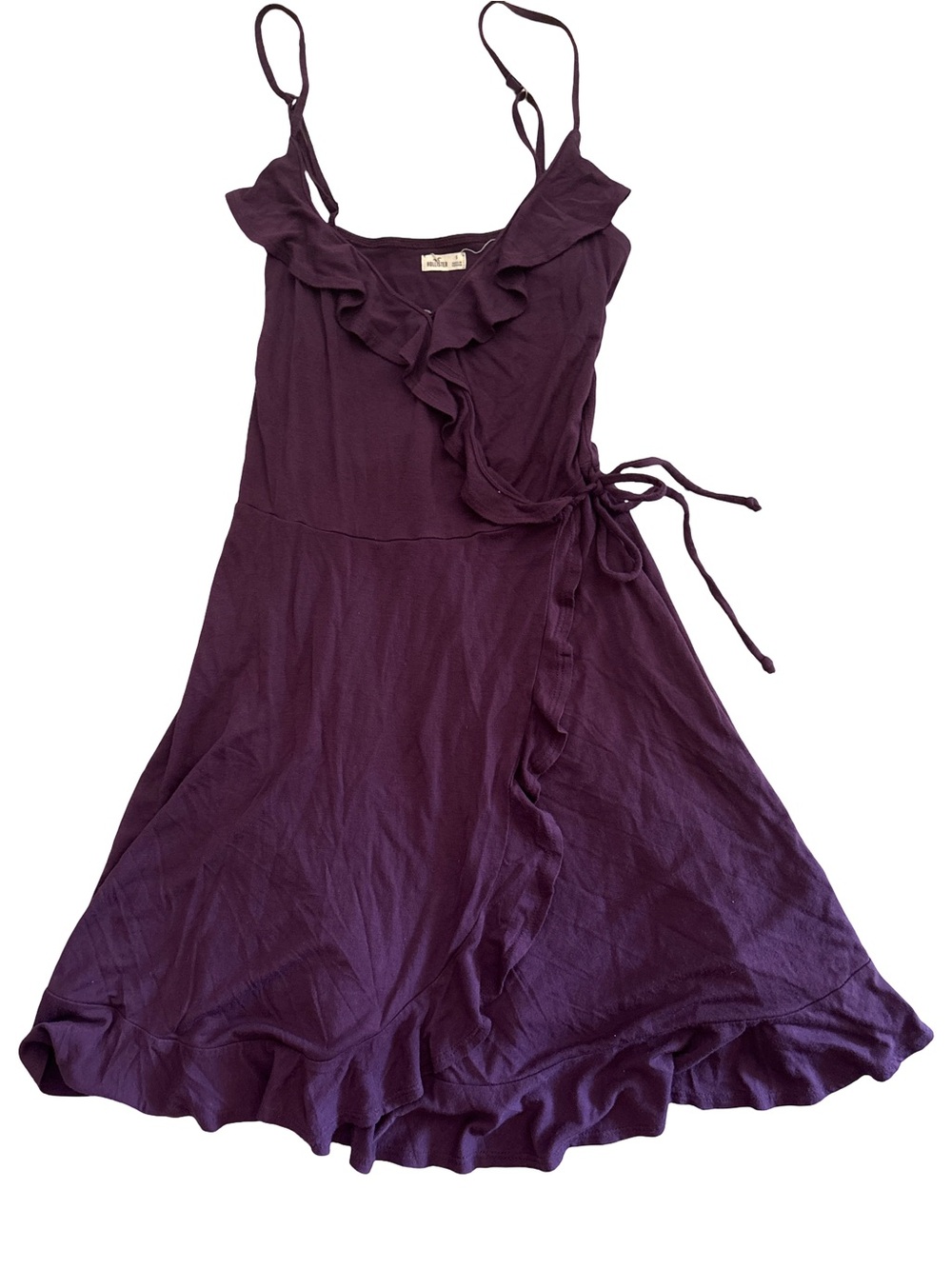 Hollister Deep Plum Ruffle Wrap Dress